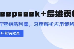 Deepseek+多维表格，银行营销新利器，深度解析应用策略，提升营销效果