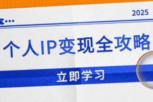 个人IP变现全攻略：私域运营,微信技巧,公众号运营一网打尽,助力品牌推广