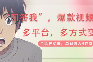 回答我爆款视频,自带流量，AI拉新，分成计划等多方式、多平台变现，单…