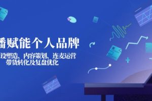 直播赋能个人品牌：IP人设塑造、内容策划、连麦运营、带货转化及复盘优化