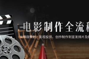 电影制作全流程，从项目策划、影视投资、创作制作到宣发排片及版权回收