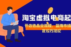 淘宝虚拟电商起盘,开店选品全流程,蓝海市场精准定位方法论