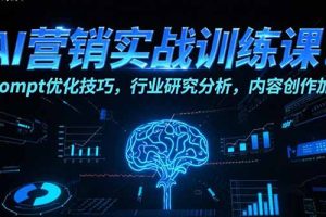 AI营销实战训练课:Prompt优化技巧,行业研究分析,内容创作加速