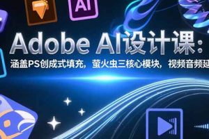 Adobe AI设计课：涵盖PS创成式填充，萤火虫三核心模块，视频音频延长技术
