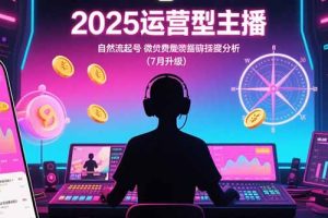 2025运营型主播:自然流起号,微付费投放技巧,罗盘数据深度解析(7月更新)