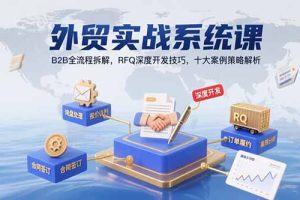 外贸实战系统课：B2B全流程拆解，RFQ深度开发技巧，十大案例策略解析
