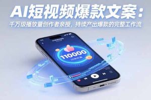 AI短视频爆款文案：千万级播放量创作者亲授，持续产出爆款的完整工作流