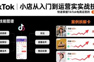 TikTok小店从入门到运营实战技能：快速掌握TikTok电商运营的完整方法论