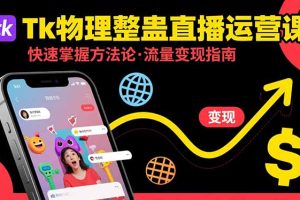Tk物理整蛊直播跨境运营：快速掌握整蛊类直播的运营方法论，实现流量变现