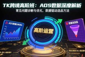 TK跨境高阶班：ADS数据深度解析，常见问题诊断与优化，数据驱动选品方法