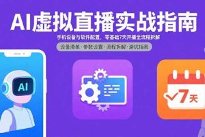 AI虚拟直播实战指南,手机设备与软件配置,零基础7天开播全流程拆解