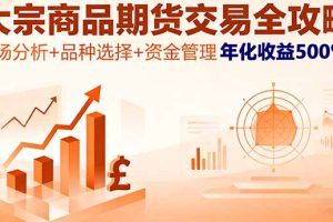 货交易全攻略，市场分析+品种选择+资金管理，年化收益500%+