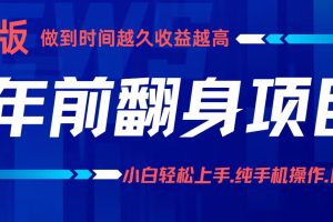 项目讲解年入百万:小白轻松上手,纯手机操作.日入2k+