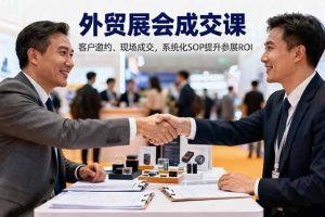 外贸展会成交课，含目标制定、客户邀约、现场成交，系统化SOP提升参展ROI