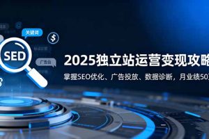 2025独立站运营变现攻略：掌握SEO优化、广告投放、数据诊断，月业绩50万+