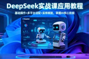 DeepSeek实战课应用教程、基础操作+多平台适配+实体赋能，掌握AI核心技能