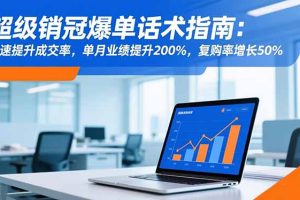 超级销冠爆单话术指南：快速提升成交率，单月业绩提升200%，复购率增长50%