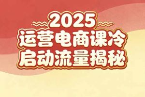 2025小红书运营电商课：新手实战＋冷启动＋流量揭秘