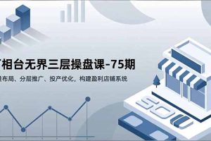 ，销量布局、分层推广、投产优化，构建盈利店铺系统