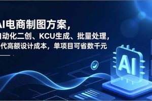 AI电商制图方案，自动化二创、SKU生成、批量处理，替代高额设计成本，单项目可省数千元
