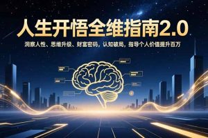 人生开悟全维指南2.0：洞察人性、思维升级、财富密码，认知破局，指导个人价值提升百万