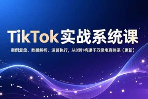 TikTok实战系统课，案例复盘、数据解析、运营执行，从0到1构建千万级电商体系（更新）