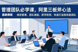 管理团队必学课，阿里三板斧心法、绩效管理、团队激励，即学即用，快速打造高效能团队