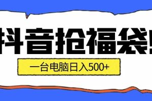 抢福袋挂机项目：自动薅福利，告别手动蹲守！副业增收新姿势！一台电脑日收益500+