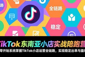 TikTok东南亚小店实战陪跑营:从零开始系统掌握TikTok小店运营全链路,实现稳定出单与盈利