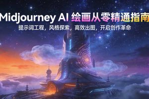 Midjourney AI绘画从零精通指南：提示词工程，风格探索，高效出图，开启创作革命