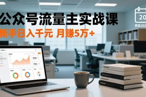 公众号流量主实战课，爆文写作、流量池运营、多平台分发，新手日入千元月赚5万+更新2026年