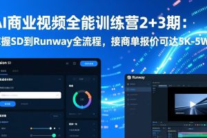 ：掌握SD到Runway全流程，接商单报价可达5K-5W