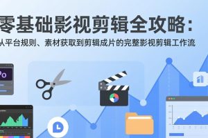 零基础影视剪辑全攻略：从平台规则、素材获取到剪辑成片的完整影视剪辑工作流