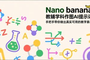 Nano banana 教辅学科作图AI提示词，手把手带你做出真实可用的教学素材