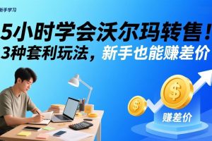 5小时学会沃尔玛转售！3 种套利玩法，新手也能赚差价