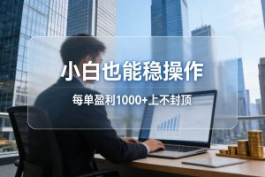 2026新项目，小白也能稳操作，每单盈利1000+上不封顶