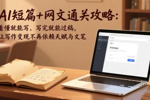 AI短篇+网文通关攻略：看懂就能写、写完就能过稿，让写作变现不再依赖天赋与文笔