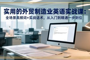 实用的外贸制造业英语实战课：全场景高频词+实战话术，从入门到精通一步到位