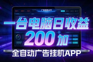 全自动广告挂机 · 被动收益终端，单机稳定日收益200+，零门槛