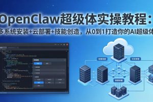 OpenClaw-小龙虾 超级体实操教程：多系统安装+云部署+技能创造，从0到1打造你的AI超级体