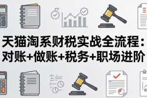 天猫淘系财税实战全流程：对账+做账+税务+职场进阶，手把手吃透平台财税每一环