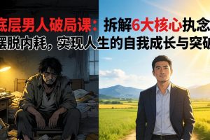 付费文章：底层男人破局课：拆解 6 大核心执念，摆脱内耗，实现人生的自我成长与突破