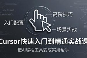 Cursor快速入门到精通实战课：入门配置+高阶技巧+场景实战，把AI编程工具变成实用帮手