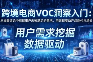跨境电商VOC洞察入门：从海量评论中挖掘用户未被满足的需求，用数据驱动产品迭代与增长
