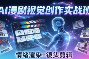 AI漫剧视觉导演思维实战班，从脚本到成片全掌握，分镜设计情绪渲染一站学会