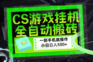 CSGO游戏挂机捡漏搬砖，超稳定的项目，带领1000+小白实现日入500+，数据可视频验证