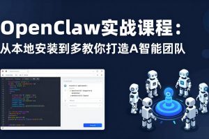 OpenClaw实战课程：从本地安装到多Agent协同，手把手教你打造AI智能团队