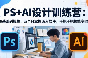 PS+AI设计训练营：从0基础到接单，两个月掌握两大软件，手把手把技能变收入