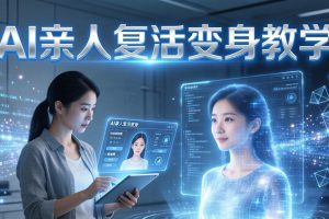 AI亲人复活变身教学，最近超级火爆的项目，涨粉超级快，私域引流代做服务，收徒等