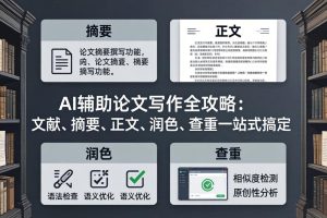 AI辅助论文写作全攻略：文献、摘要、正文、润色、查重一站式搞定